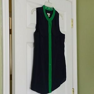 J Crew Sleeveless Shirt size 2